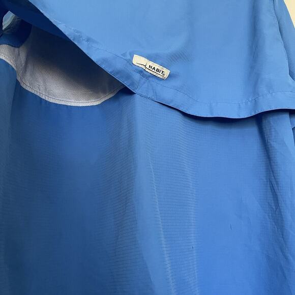 Habit Fishing Shirt Vented Button Up Roll Sleeve UPF 40+ Outdoor Size Large* - Picture 4 of 8